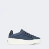 Sneakers i semsket skinn, ultramarin