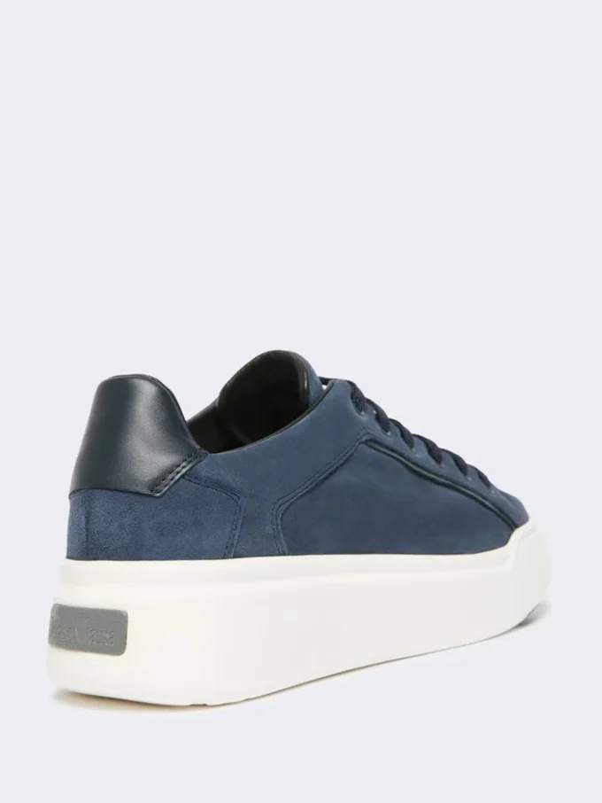 Sneakers i semsket skinn, ultramarin