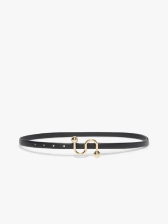 Sportmax-belte med monogram og spenne, svart