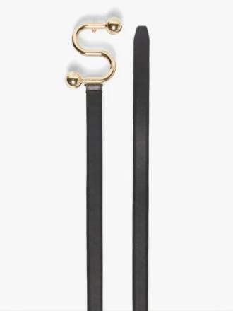 Sportmax-belte med monogram og spenne, svart