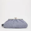 Stor pasticcino-veske i bomull med gingham-mønster, ultramarin Stor pasticcino-veske i bomull med gingham-mønster, ultramarin