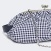 Stor pasticcino-veske i bomull med gingham-mønster, ultramarin Stor pasticcino-veske i bomull med gingham-mønster, ultramarin