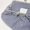 Stor pasticcino-veske i bomull med gingham-mønster, ultramarin Stor pasticcino-veske i bomull med gingham-mønster, ultramarin