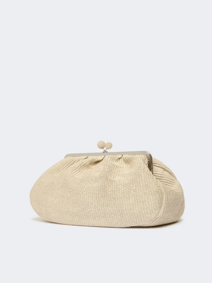 Stor pasticcino-veske med raffia-effekt, turtledove Stor pasticcino-veske med raffia-effekt, turtledove