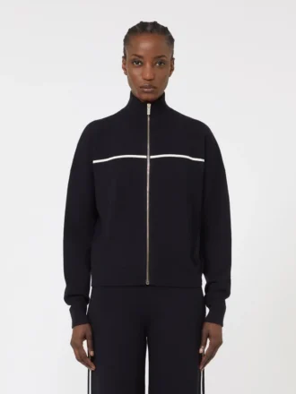 Stretch-viskose cardigan i boksform, marineblå