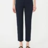 Stretchbukse i bomull, marineblå