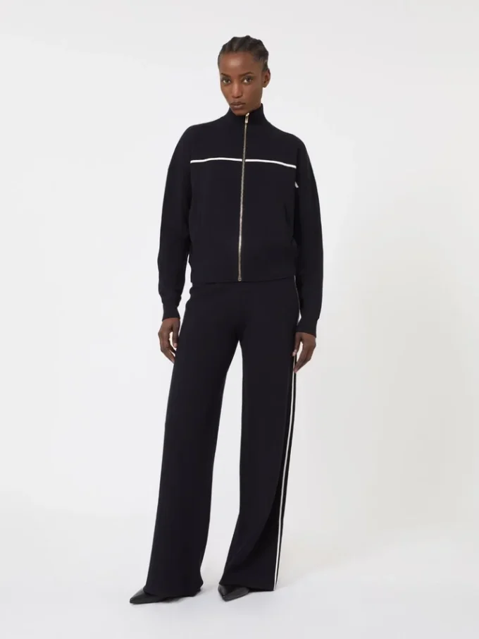 Stretch-viskose cardigan i boksform, marineblå