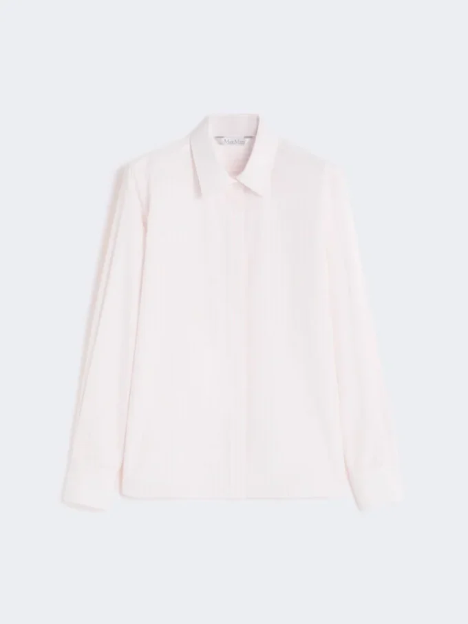 Stripet poplin-skjorte, rosa