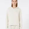 Sweatshirt i bomullsjersey, sand