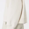 Sweatshirt i bomullsjersey, sand