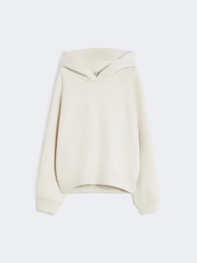 Sweatshirt i bomullsjersey, sand