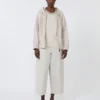 T-skjorte i bomull og modal, beige