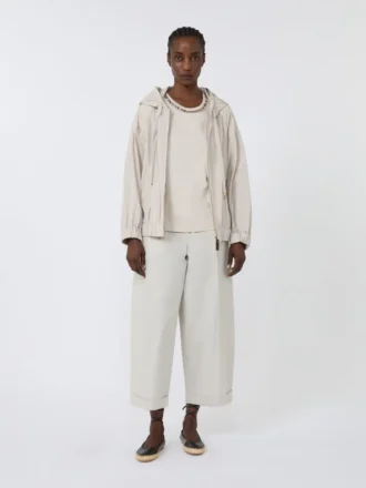 T-skjorte i bomull og modal, beige