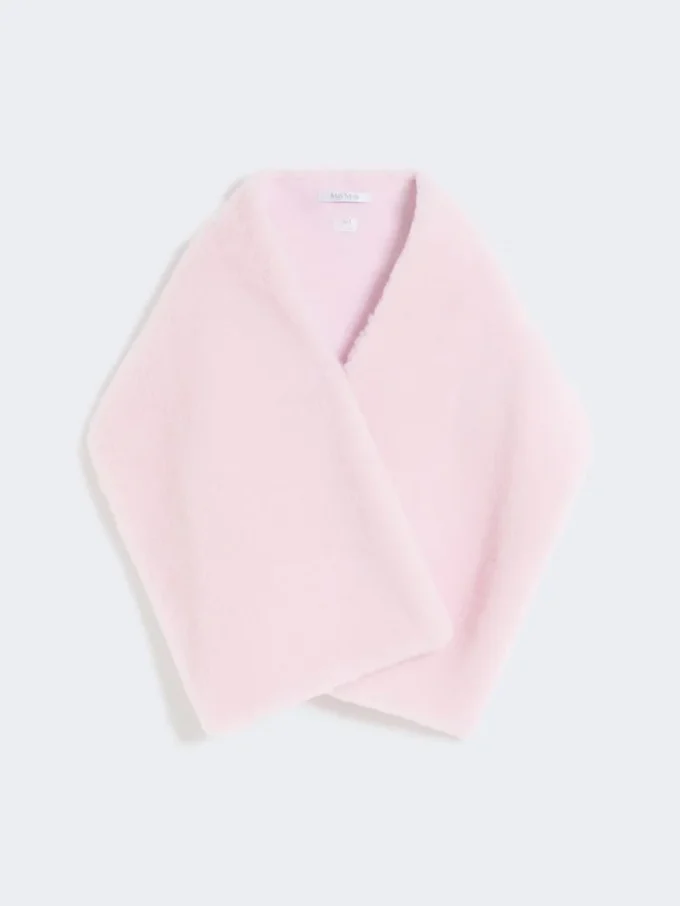 Teddy-stole i alpakka og ull, beige-rosa Teddy-stole i alpakka og ull, beige-rosa
