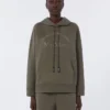Teknisk sweatshirt i bomullsjersey, kaki Teknisk sweatshirt i bomullsjersey, kaki
