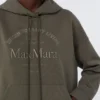 Teknisk sweatshirt i bomullsjersey, kaki Teknisk sweatshirt i bomullsjersey, kaki