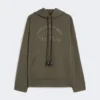 Teknisk sweatshirt i bomullsjersey, kaki Teknisk sweatshirt i bomullsjersey, kaki
