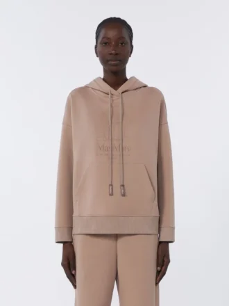 Teknisk sweatshirt i bomullsjersey, rosa Teknisk sweatshirt i bomullsjersey, rosa