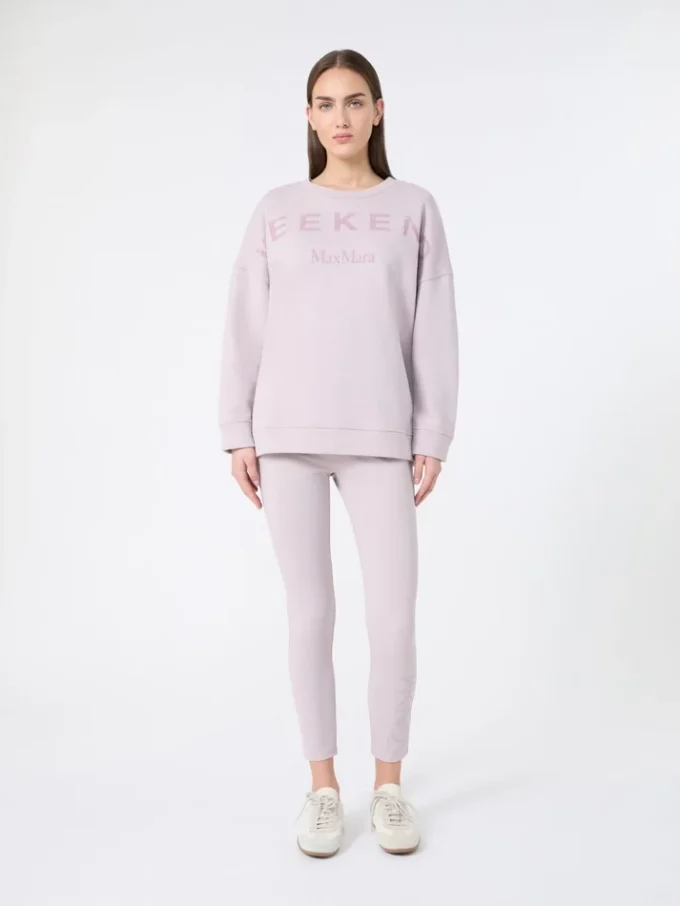 Tekniske jersey-leggings, lilla