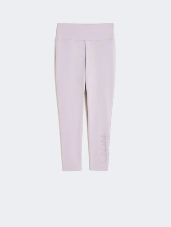 Tekniske jersey-leggings, lilla