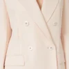 Tettsittende blazer i ullkrepp, rosa