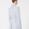 Tettsittende skjortejakke i gabardin, mellomgrå Tettsittende skjortejakke i gabardin, mellomgrå