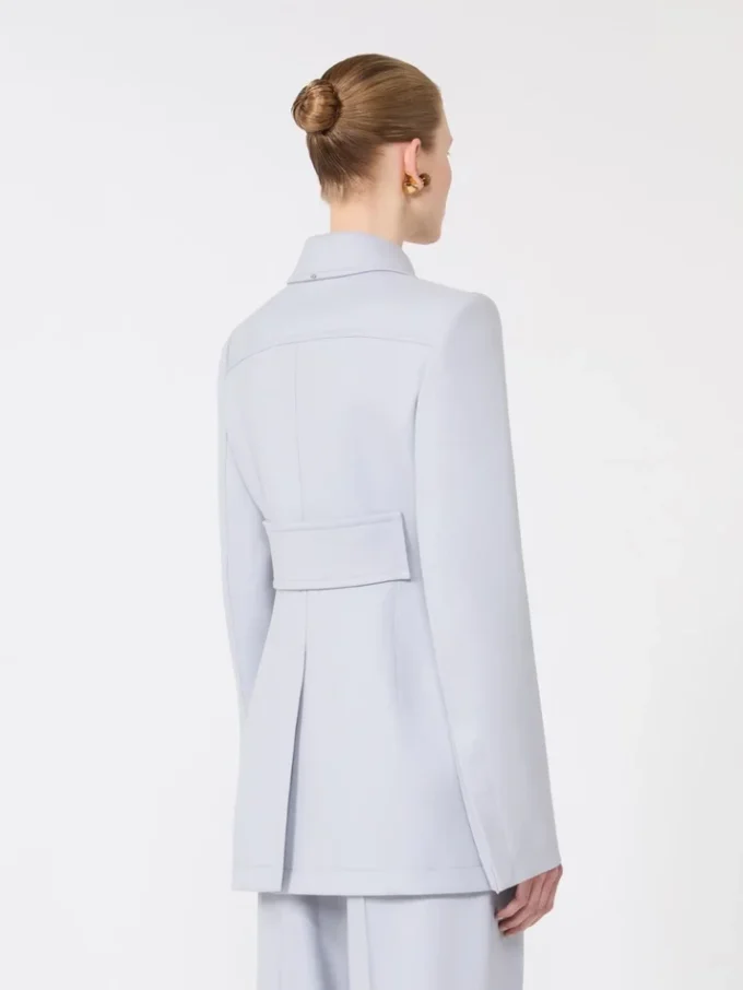 Tettsittende skjortejakke i gabardin, mellomgrå Tettsittende skjortejakke i gabardin, mellomgrå