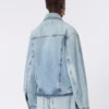 To-delt denimjakke, midnattsblå