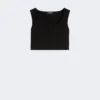 Topp i scuba-jersey, svart
