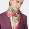 Trykt silkeskjerf, antikkrosa Trykt silkeskjerf, antikkrosa