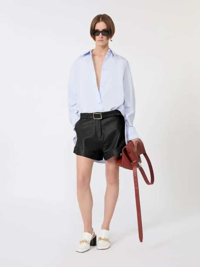 Tunika i poplin i kimono-stil, avio