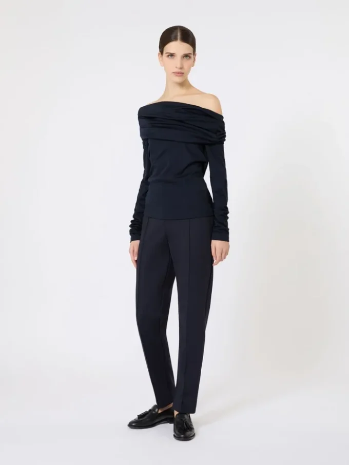 Ulltop med bare skuldre, ultramarin Ulltop med bare skuldre, ultramarin