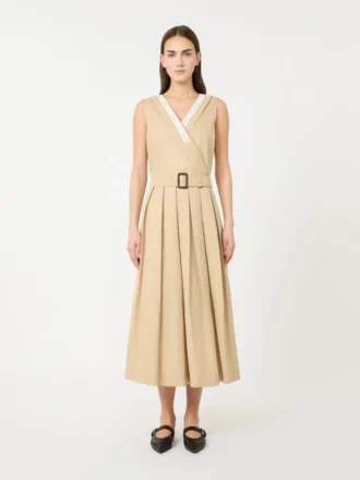 Vannavvisende gabardinekjole, beige