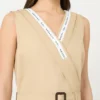 Vannavvisende gabardinekjole, beige