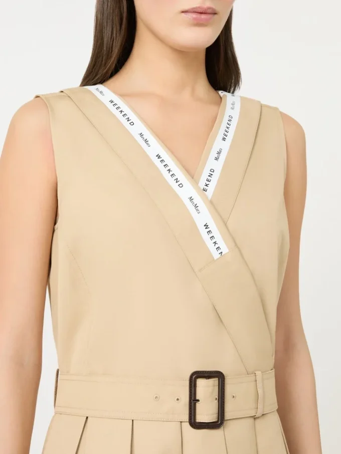 Vannavvisende gabardinekjole, beige
