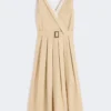 Vannavvisende gabardinekjole, beige