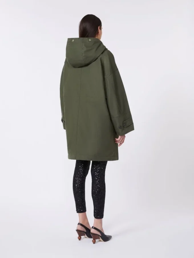 Vannavvisende parkas i kanvas, kaki Vannavvisende parkas i kanvas, kaki