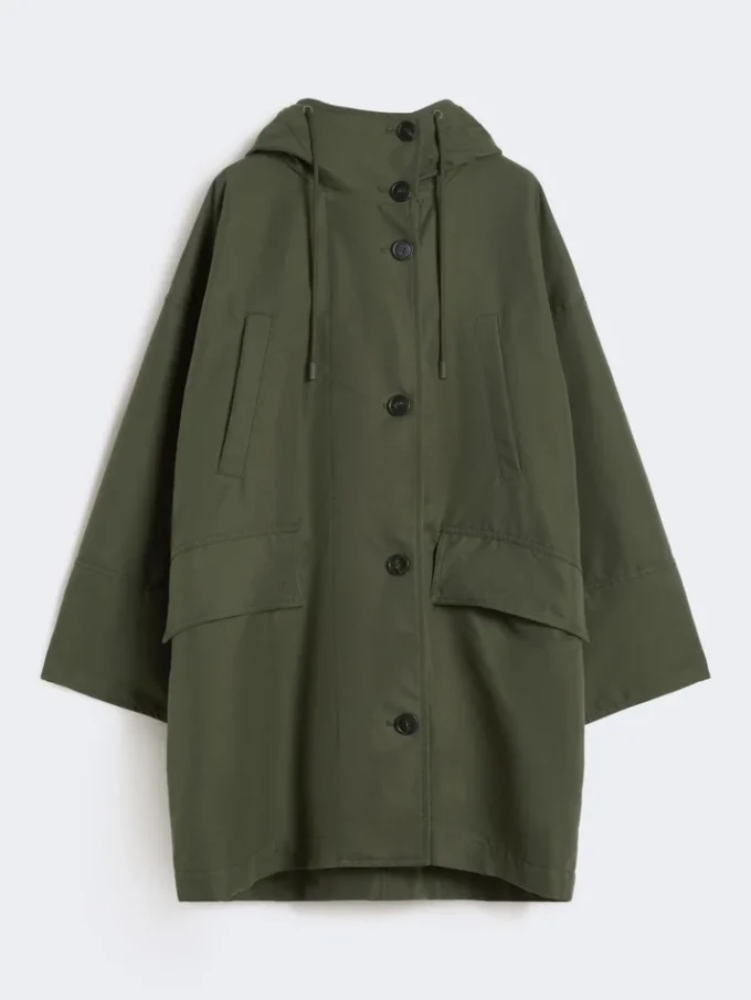 Vannavvisende parkas i kanvas, kaki Vannavvisende parkas i kanvas, kaki