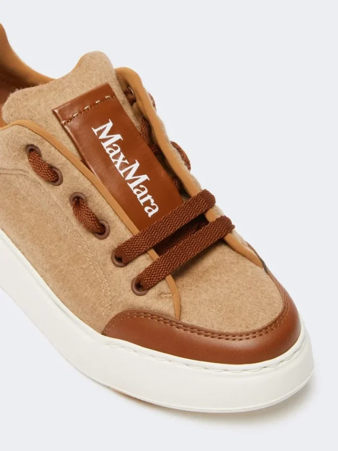 Vannavvisende sneakers i kamelfarge, kamel