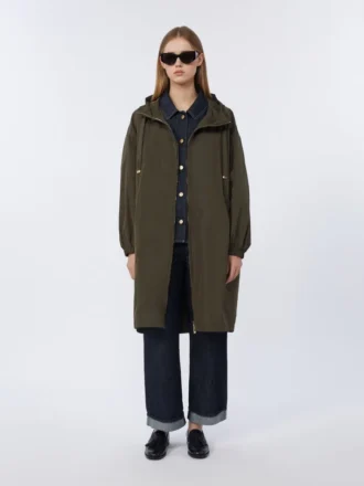Vannavvisende taffeta-parkas, grønn