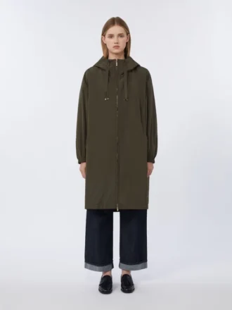 Vannavvisende taffeta-parkas, grønn