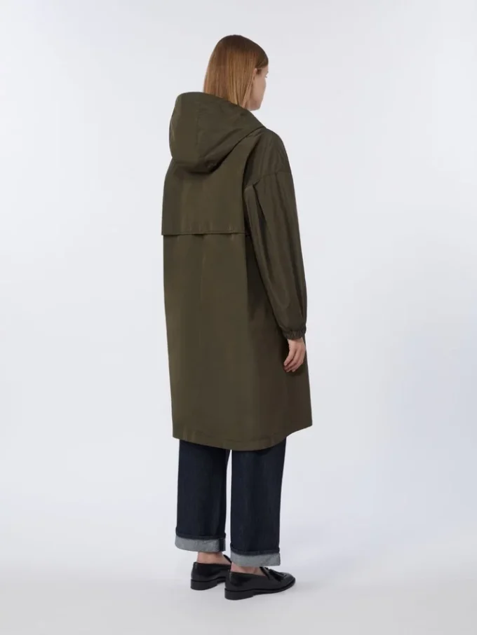 Vannavvisende taffeta-parkas, grønn Vannavvisende taffeta-parkas, grønn