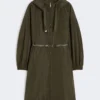 Vannavvisende taffeta-parkas, grønn Vannavvisende taffeta-parkas, grønn