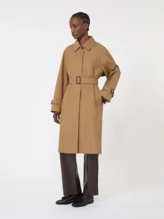 Vannavvisende trenchcoat i bomullsblanding, brun Vannavvisende trenchcoat i bomullsblanding, brun