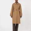 Vannavvisende trenchcoat i bomullsblanding, brun Vannavvisende trenchcoat i bomullsblanding, brun