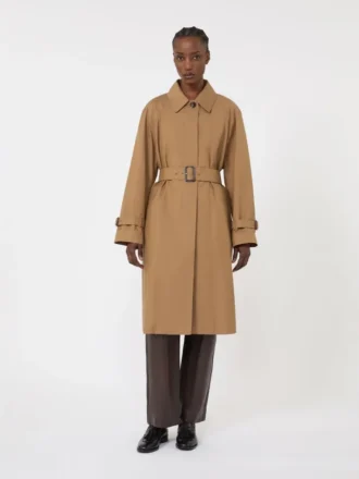 Vannavvisende trenchcoat i bomullsblanding, brun Vannavvisende trenchcoat i bomullsblanding, brun