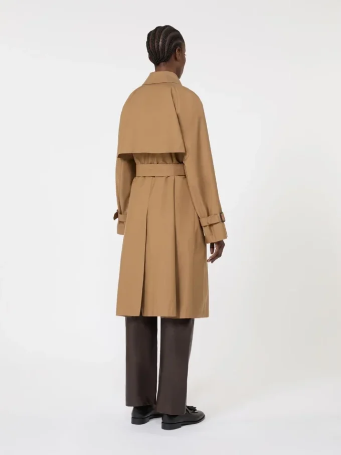 Vannavvisende trenchcoat i bomullsblanding, brun Vannavvisende trenchcoat i bomullsblanding, brun