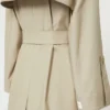 Vannavvisende trenchcoat i twill med belte, sand Vannavvisende trenchcoat i twill med belte, sand