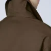 Vannavvisende trenchcoat i twill med belte, sjokoladebrun