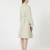 Vannavvisende trenchcoat i twill med dobbeltspent, natur